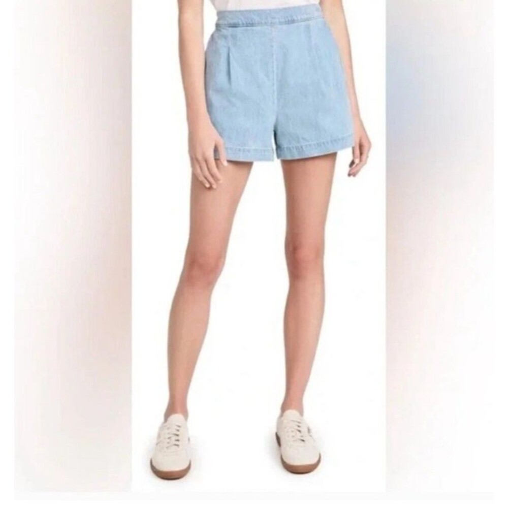 NWT Madewell High Rise Denim Pull-on Shorts in Light Wash Size XXS